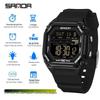 Sanda Men's Multifunctional Waterproof Electronic Watch with Luminous Display and Sports Stopwatch