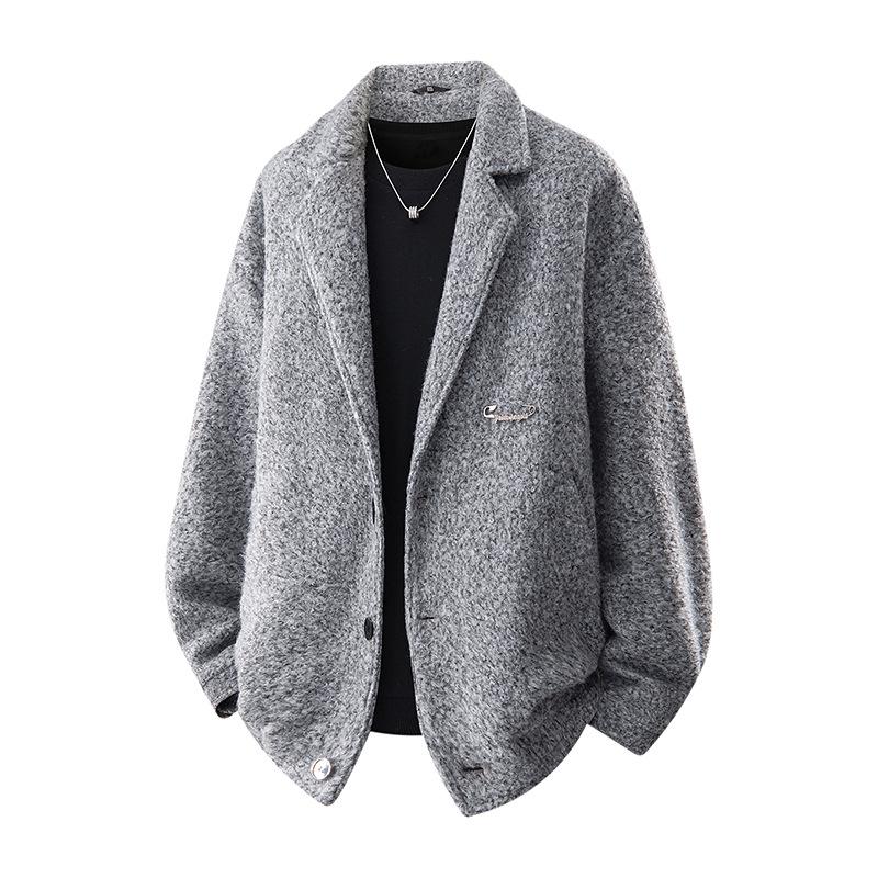 2026 Spring High-Grade Loose Woolen Lapel Jacket XXL