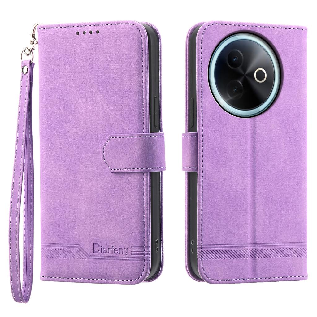 DIERFENG DF-03 For vivo Y39 5G Case Lines Imprint Wallet Leather Phone Cover