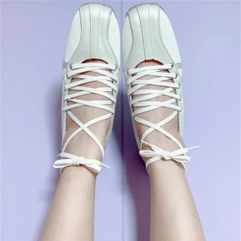 Korean Designer Casual Mary Jin Women'S Shoes 2025 Niche Ballet Shoes Mary Jin Women'S Flat Casual Sports Shoes