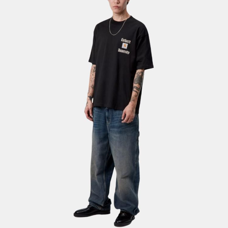 Carhartt WIP FW25 S/S Schooling Heart T-Shirt Comfortable Loose Fit Square Label Casual Short Sleeve T-Shirt Men Tops I035455-89-XX