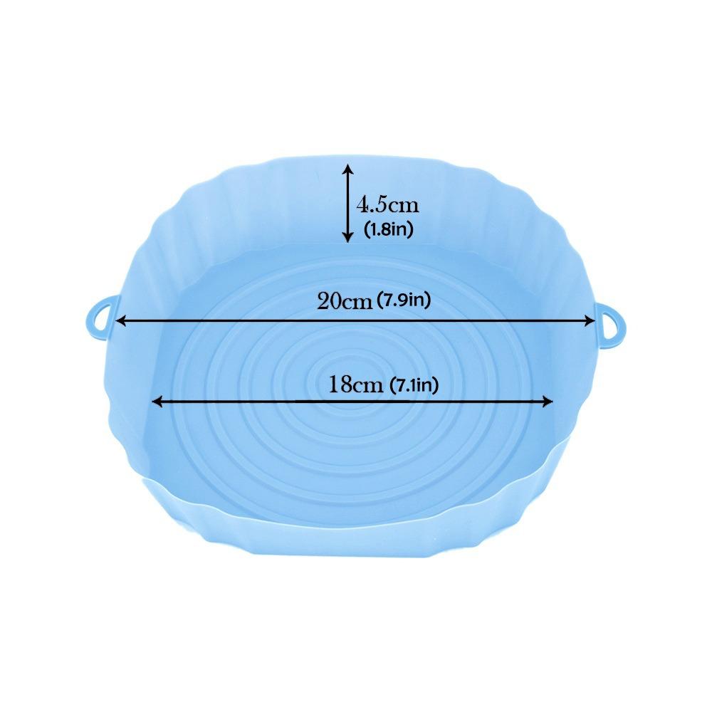 Friteuză cu aer reutilizabilă oală din silicon Tavă de copt pentru cuptor pentru friteuză cu aer pizza Coș din silicon pentru grătar de pui covoraș pentru bucătărie