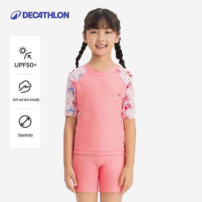 Decathlon Girls' Anti-Chlorine Two-Piece Swimsuit