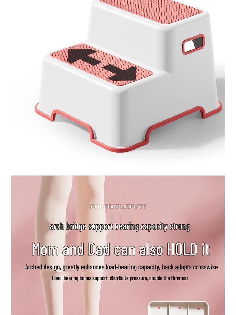 Children's Step Stool for Toilet, Toothbrushing, and Hand Washing