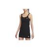 Sportbekleidung Einfarbig Besticktes Rosenmuster U-Ausschnitt Midi-Kleid Damenkleider Schwarz FQ0698-010