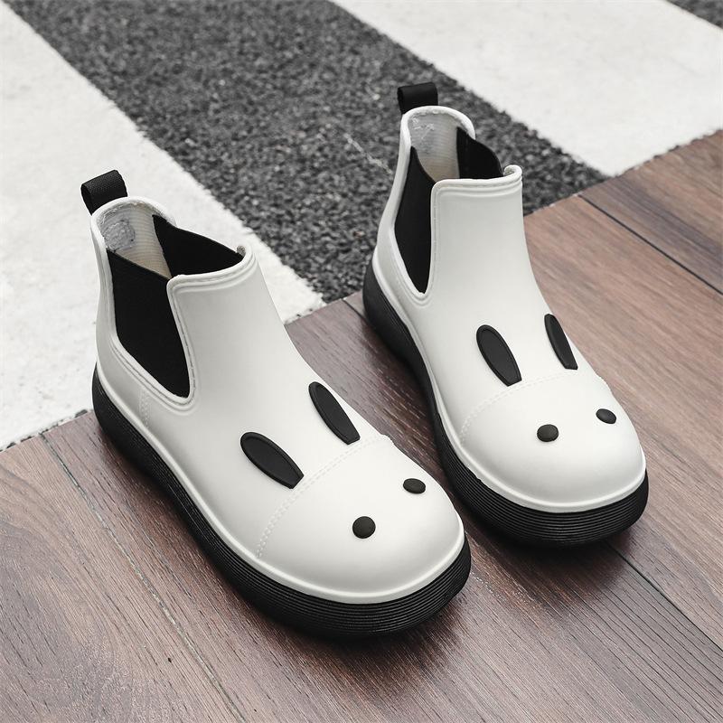 Martin rain boots cute student platform rain shoes adult women's waterproof shoes new water boots short boots non-slip rubber shoes women
