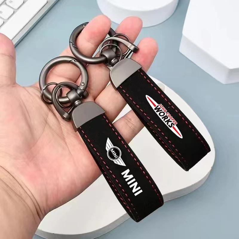 High-end Leather Key Chain Car Logo Keyring Auto Interiors Accessories For Mini Cooper One JCW F54 F55 F56 F57 F60 R50 R52 R53  rdxzk11