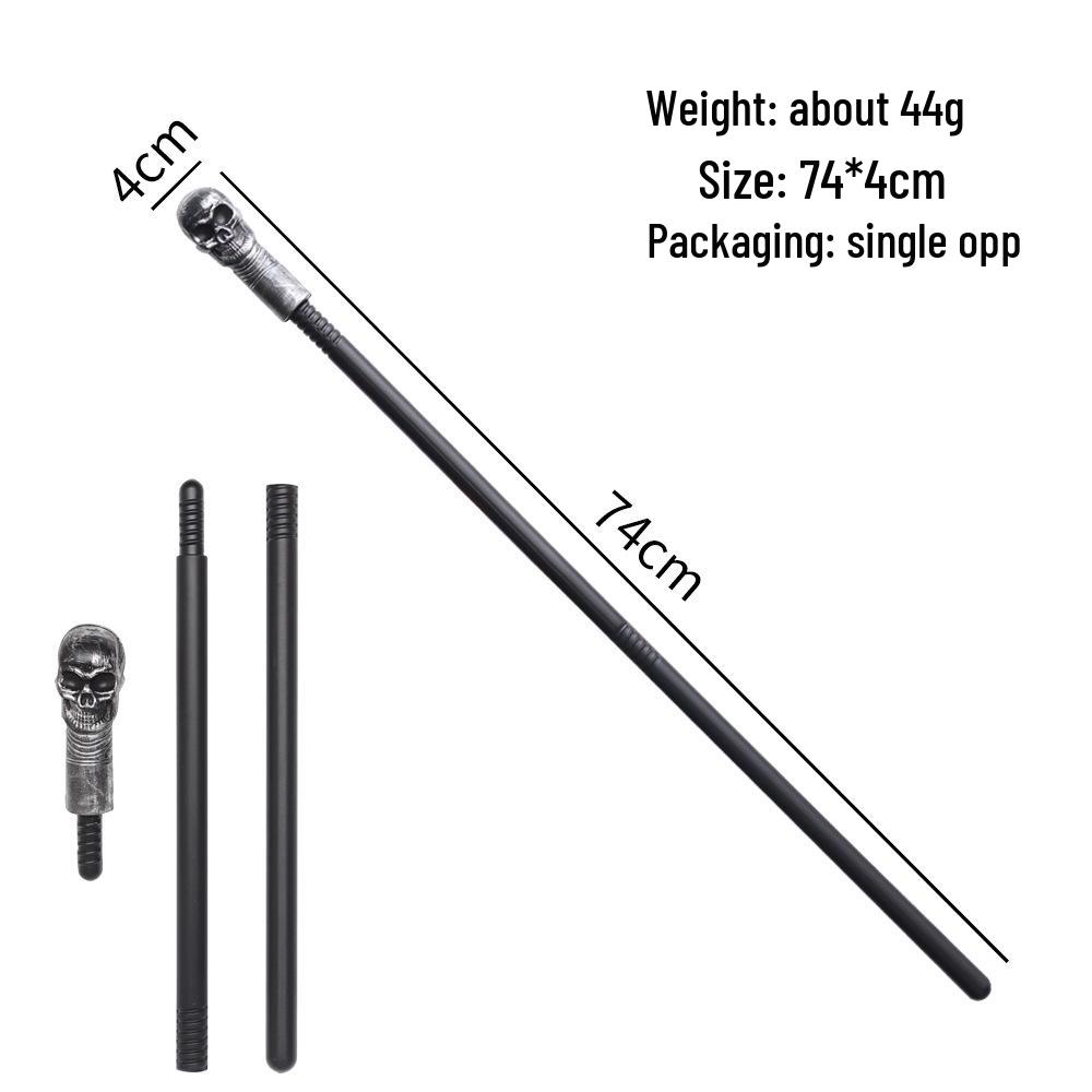 Halloween Props: Grim Reaper Scythe, Devil Trident, and Lincoln Cane Toy Set