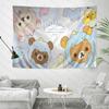Rilakkuma Bär Anime Wandteppich Hippie Blume Wandteppiche Schlafsaal Dekor Günstige Hippie Wandbehang Schlafzimmer Wandteppich Nachttisch Wandteppich