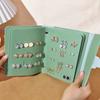 Portable Jewelry Pouch Creative  Earrings Multi-Layered Pu Leather Jewelry Bag