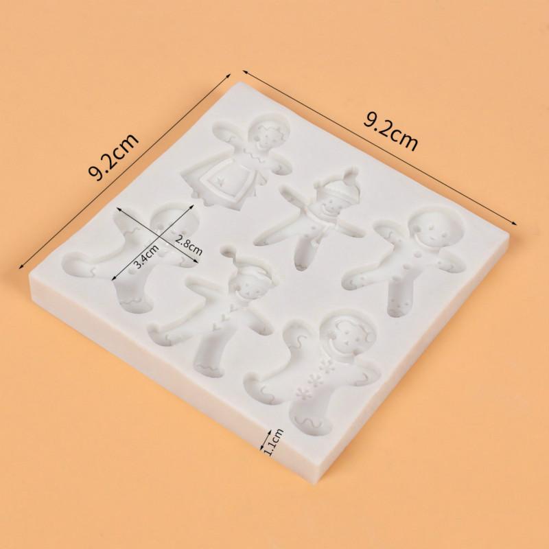 1Pc Gingerbread Man Christmas Series Mold Food Grade Silicone Mold Chocolate Candy Clay Mold Kitchen Cooking Tools