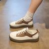 Imitation leather retro little white shoes women's 2025 spring and autumn models, one-pedal soft-soled comfortable and versatile casual sports shoes