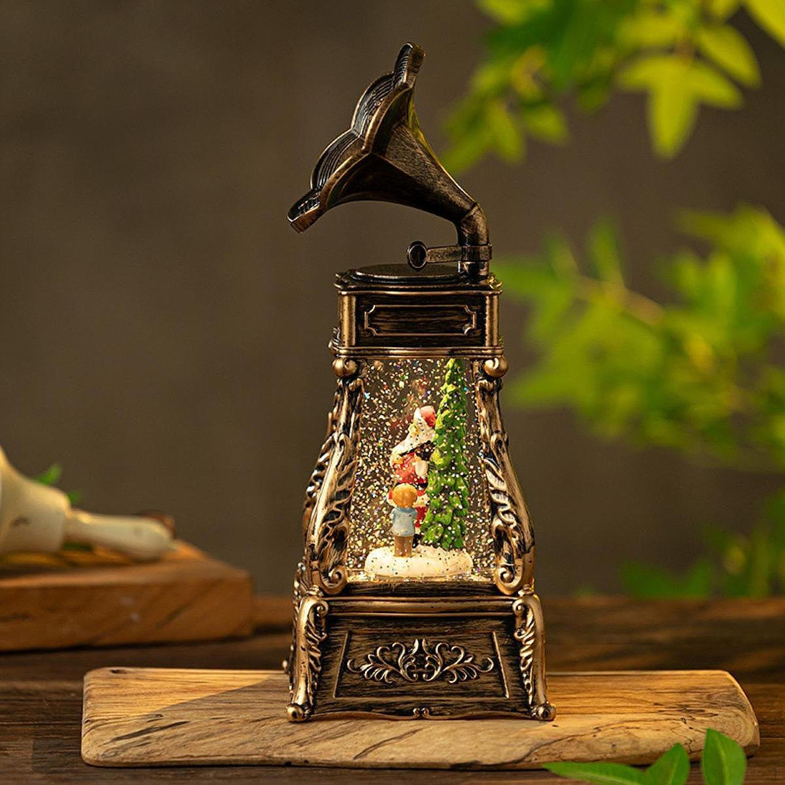 

Рождественский музыкальный снежный шар с фонографом для украшения дома Santa Claus