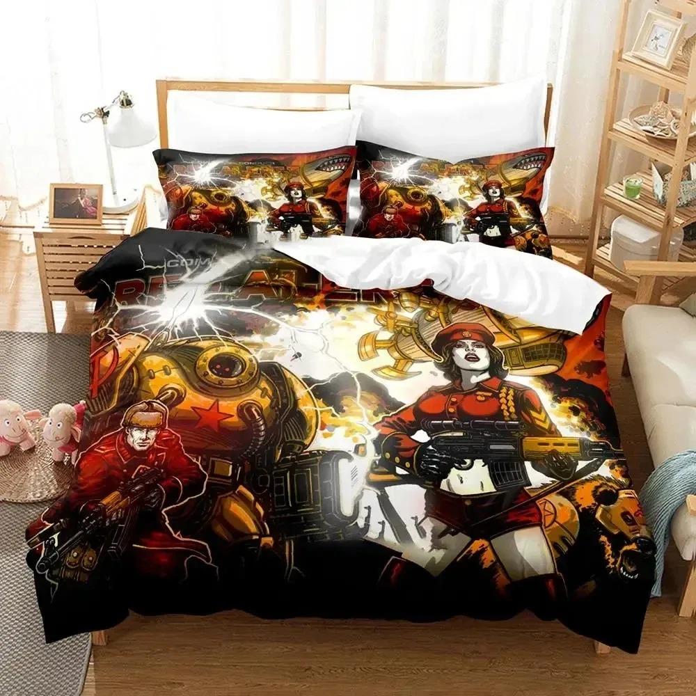 3D Game Command And Conque Bedding Set Duvet Cover Bed Set Quilt Cover Pillowcase Comforter king Queen Size Boys Adult