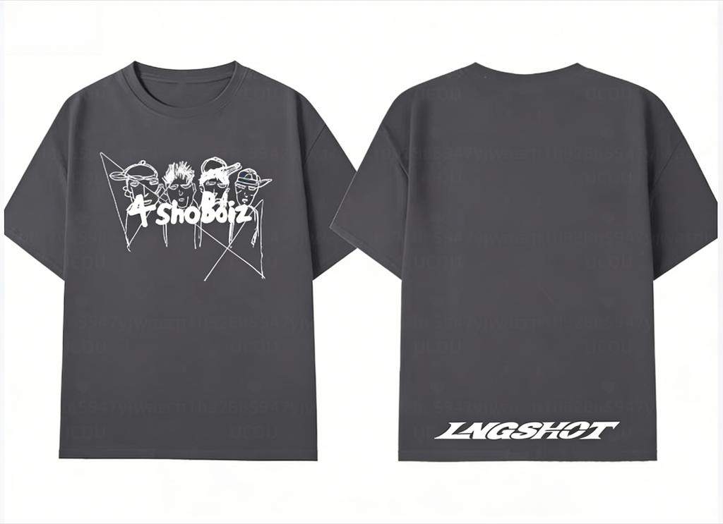 2026 Summer New Lngshot Korean Wave Unisexs Tshirt Fashion Hot Unisex And Women With The Same Round Collar Print Tshirt