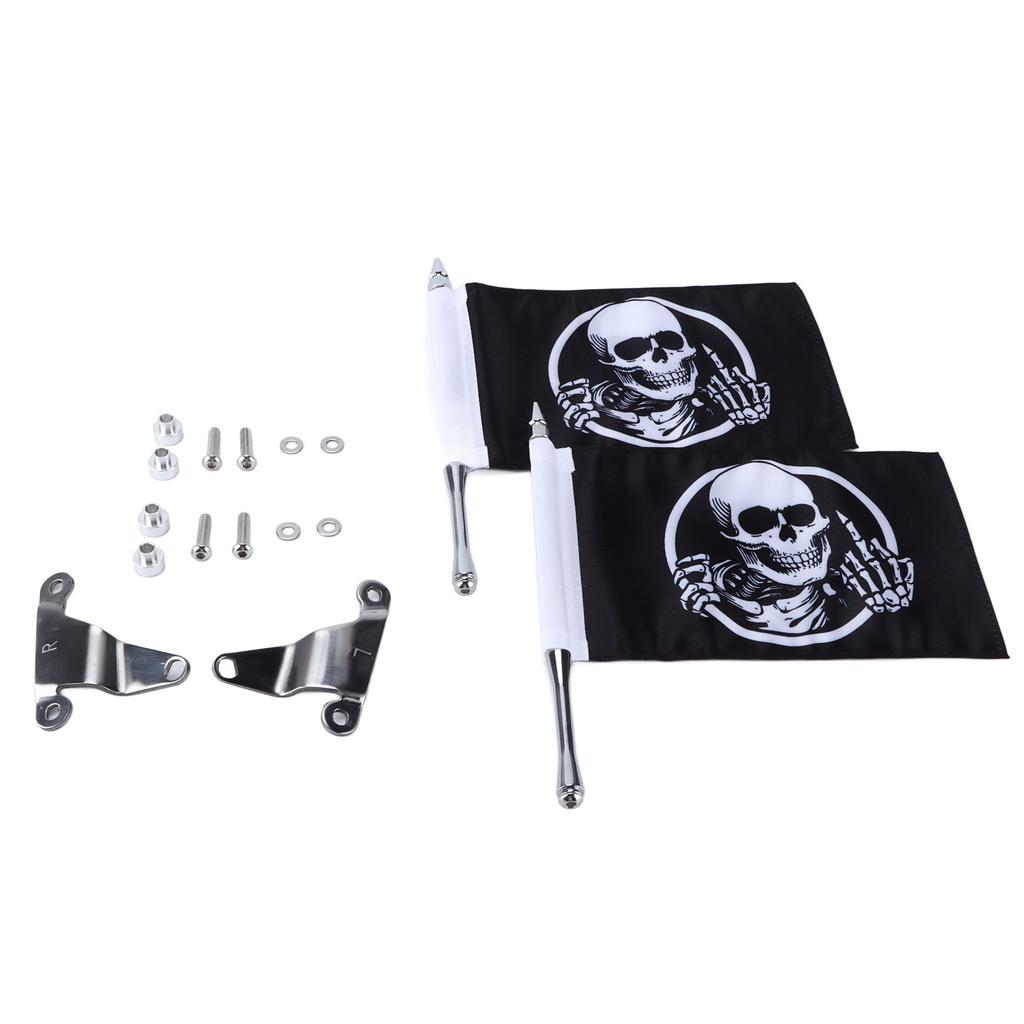 Kit de Montagem de Mastro de Bandeira para Tampa do Porta-Malas com Bandeira de Caveira L R Substituição para Gold Wing Tour DCT 2018?2020