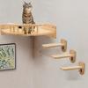 Wall-mounted Cat Viewing Platform Wooden Cat Climbing Frame Solid Wood Cat House Corner Observation Deck