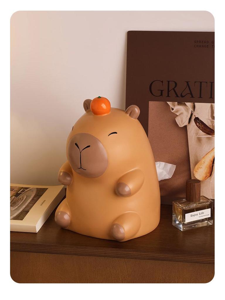 Capybara Cartoon Tissue Box - Cute Creative Desktop Paper Storage for Living Room