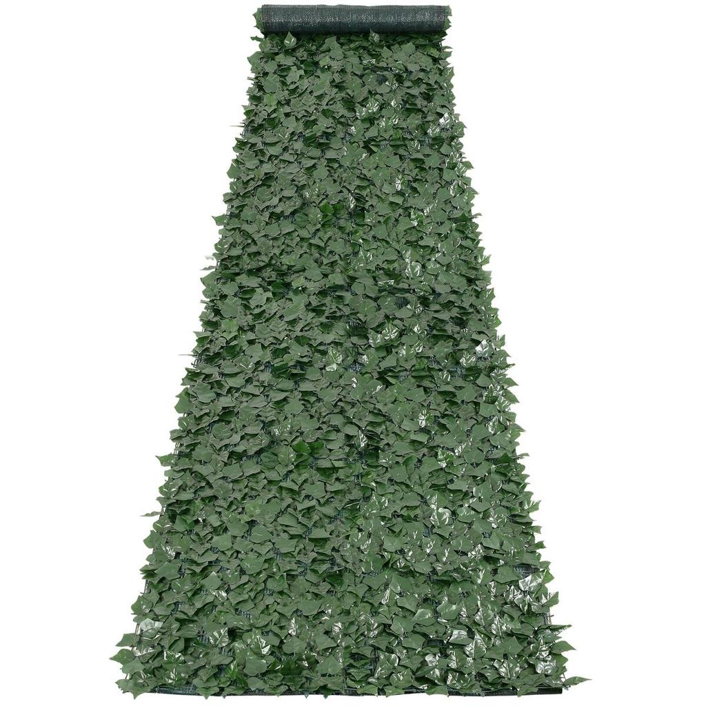 Ivy Privacy Fence, 1 x 5m Artificial Green Wall Screen, Greenery Ivy Fence with Mesh Cloth Backing and Strengthened Joint, Faux Hedges Vine Leaf