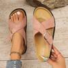 Boken Thick-soled Slippers Summer Straight-line Cross-belt Buckle Beach Shoes and Flip-flops