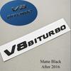 3D ABS Chrome Logo V8 BITURBO Emblem Car Fender Side Badge Decal For Mercedes Benz AMG C63S C63 E63 G63 G500 Sticker Accessories