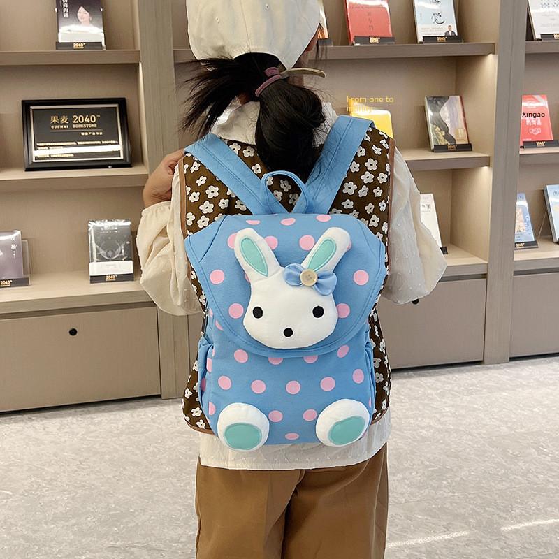 Fashionable Breathable Lightweight Canvas Bunny Backpack For School Kids