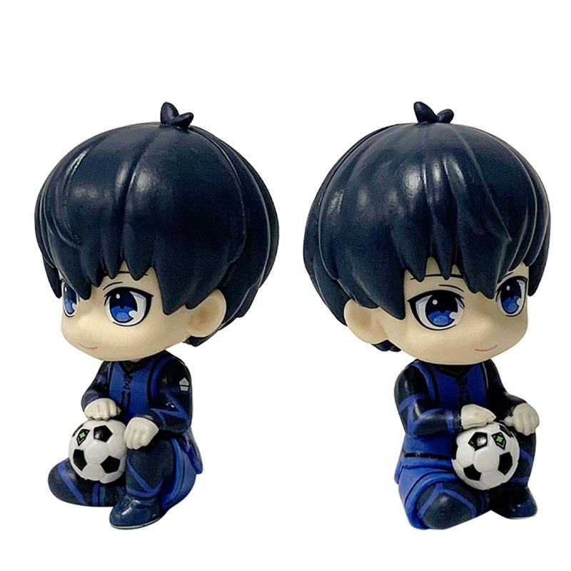 10cm Blue Lock Anime Figure Q Version Nagi Seishirou Action Figure Kawaii Isagi Yoichi Figurine PVC Collection Model Doll Toys