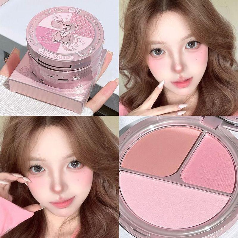 Art Value - Little Bear Knight 3-Color Blush Palette - 3 Types