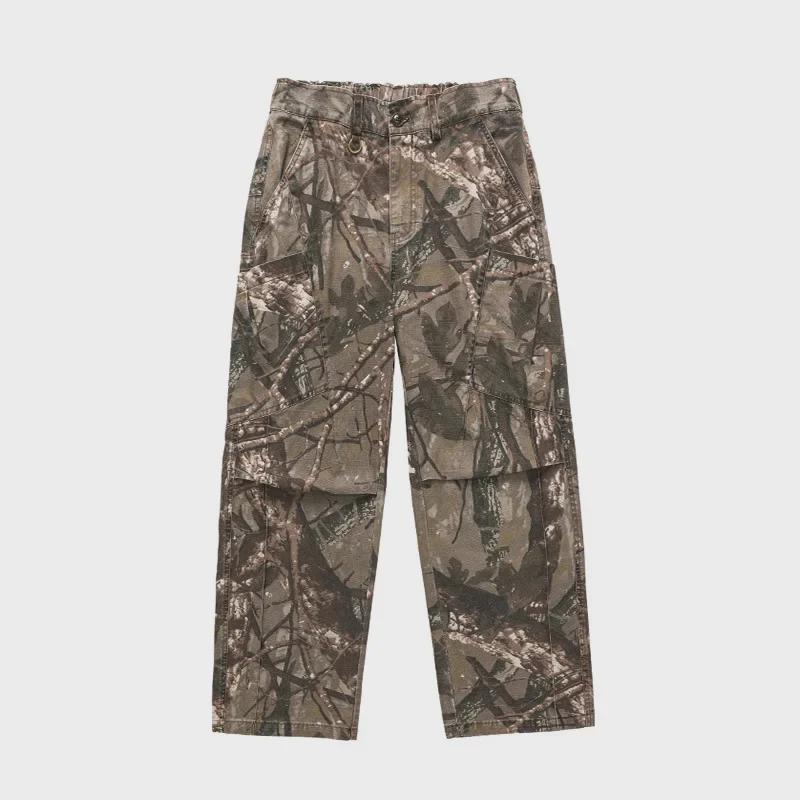 Pantaloni da lavoro mimetici dritti e larghi da uomo Muqiu – Stile casual da esterno