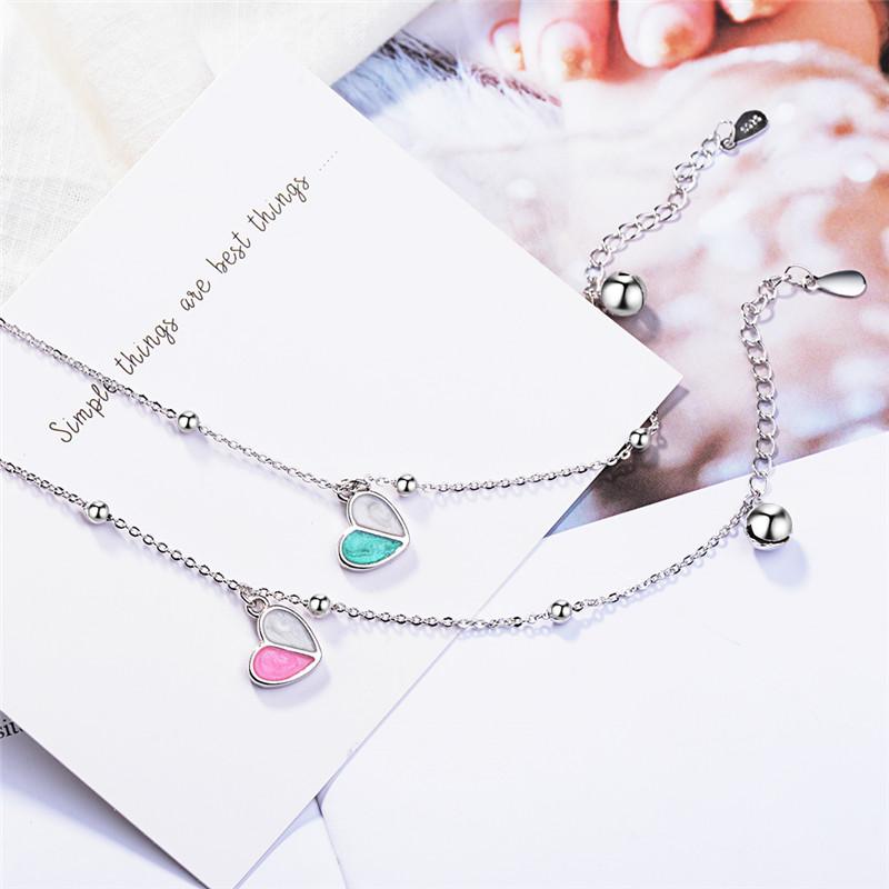 Cute Heart Female Bracelets Jewelry Top Quality 925 Sterling Silver Earrings for Women Party Accessories Girl Christmas