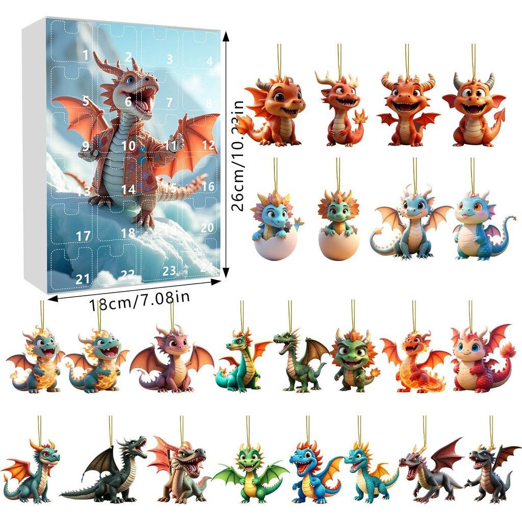 Christmas Blind Box Series With Dragon Figures For Festive Tree Ornaments And Collectors