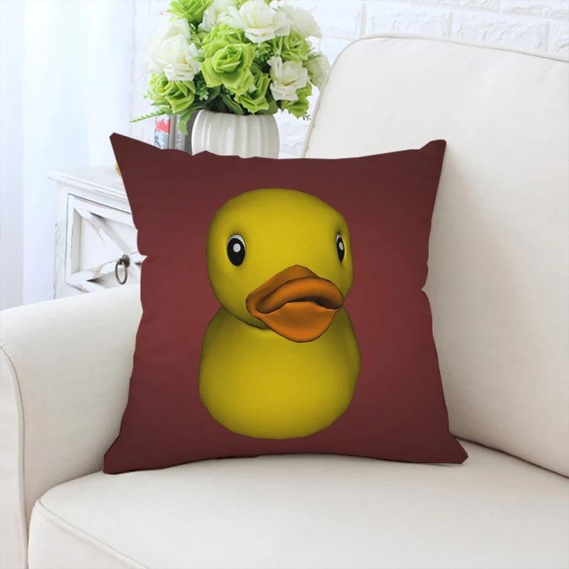 Little Yellow Duck Pattern Pillowcase Car Ornaments Office Living Room Sofa Home Pillowcase