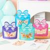5 Pcs Candy Snack Packaging Bag Cute Bow Creative Party Favor Gift Bags Food Grade Self-Lock Zipper Sealed Bag Kid Birthday Gift