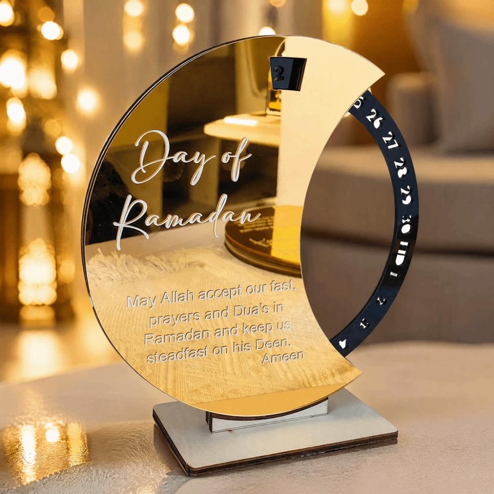 Rotatable Crescent Desktop Calendar 7.87x7.87in Holiday Table Decor Home Table Display