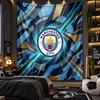 Arazzo da Appendere alla Parete Stampa Manchester City Tessuto per Soggiorno Camera da Letto Decorazione per la Casa