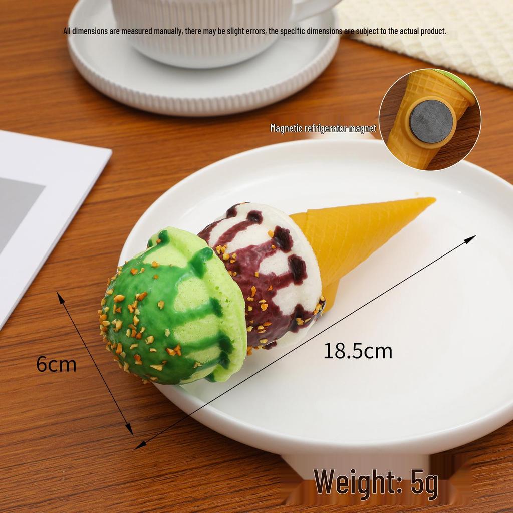 PU Slow Rebound Double-Layer Ice Cream Model Refrigerator Magnets & Props.