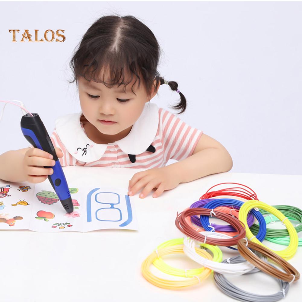 Tool Store 10/20 Colors 5m 1.75mm PLA Refill Filament Consumable for 3D Printer Drawing Pen