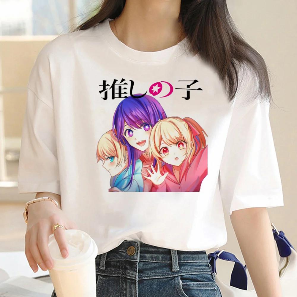 Oshi No Ko Print Women Tshirt Comic Anime Harajuku Short Sleeve T Shirt Female Manga Anime Streetwear Yk Clothes Tops