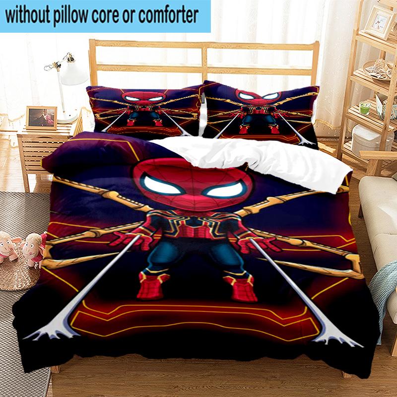 3pcs Spider 3pcs Bedding,Including 3pcs Duvet Cover And 2pcs Pillowcases Perfect for Christmas,Ideal for Bedroom, Dormitory