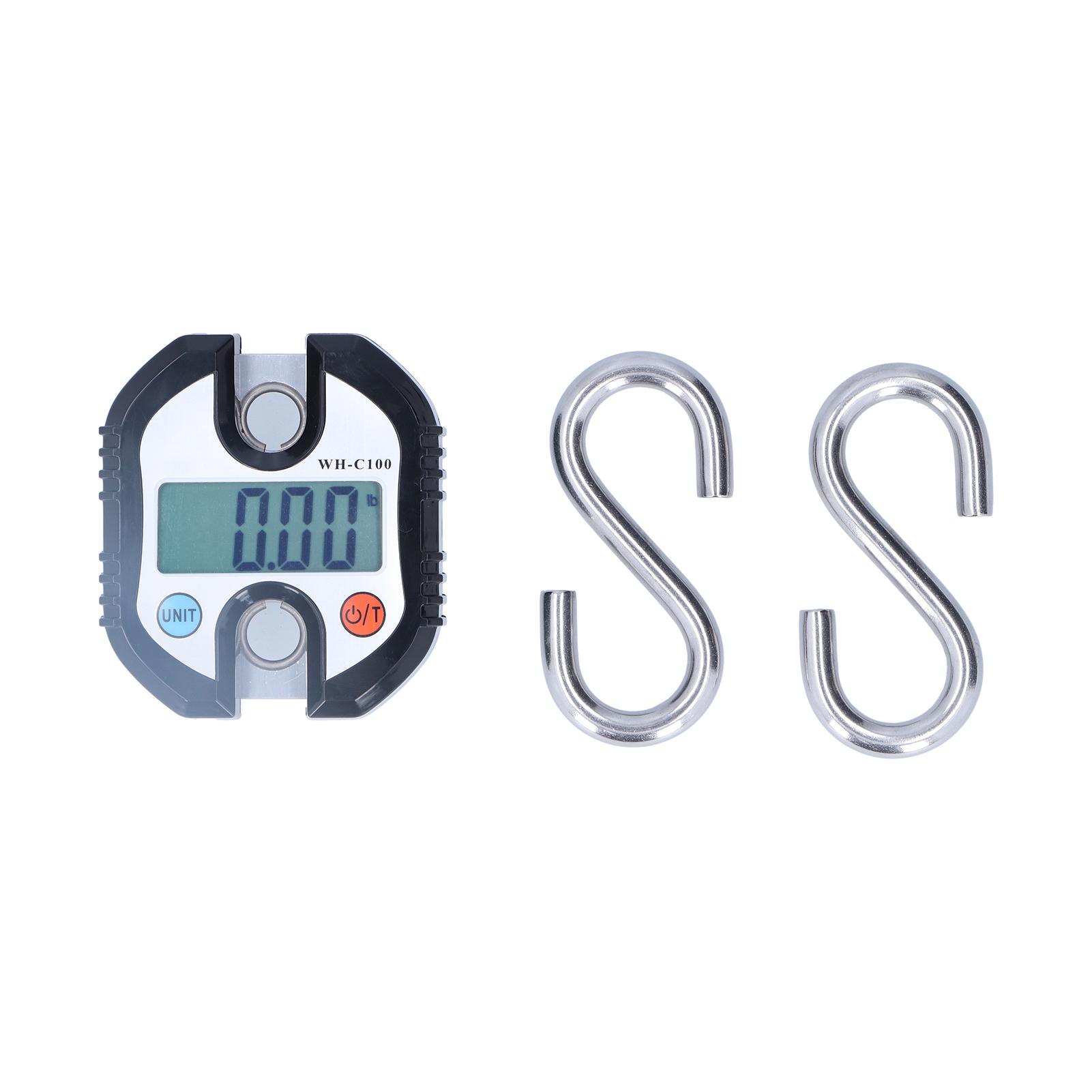 

Мини крановые весы крюк для взвешивания подвесной инструмент с дисплеем двойной точности 150 кг C100Black чёрный