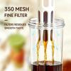 1L Manual Cold Brew Coffee Maker With Handle High-Capacity Water Bottle Summer Portable Juices Tea Fruit Coffeeware Pot