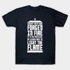 Men Black Print T-shirt Great Men Are Forged In Fire No-Cut Transfer Paper Print Cotton Tshirt