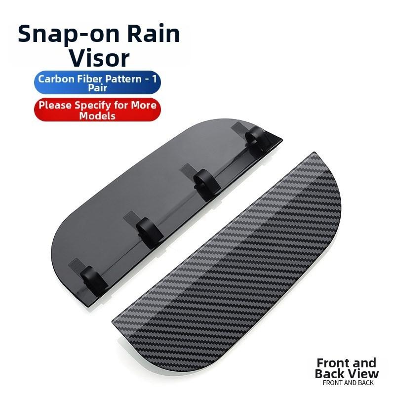 Universal Car Mirror Rain Eyebrow PVC Carbon Fiber