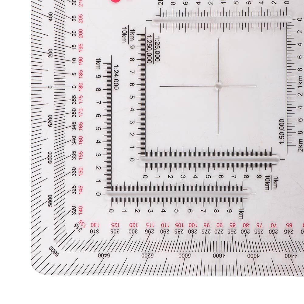 Topographical Technical MP-5 Coordinate Scale Protractor Map Protractor Land Navigation Protractor Measuring Ruler
