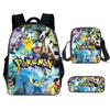 (17) 3 PIEZAS Mochila Escolar para Niños Bolsa de Almuerzo Estuche