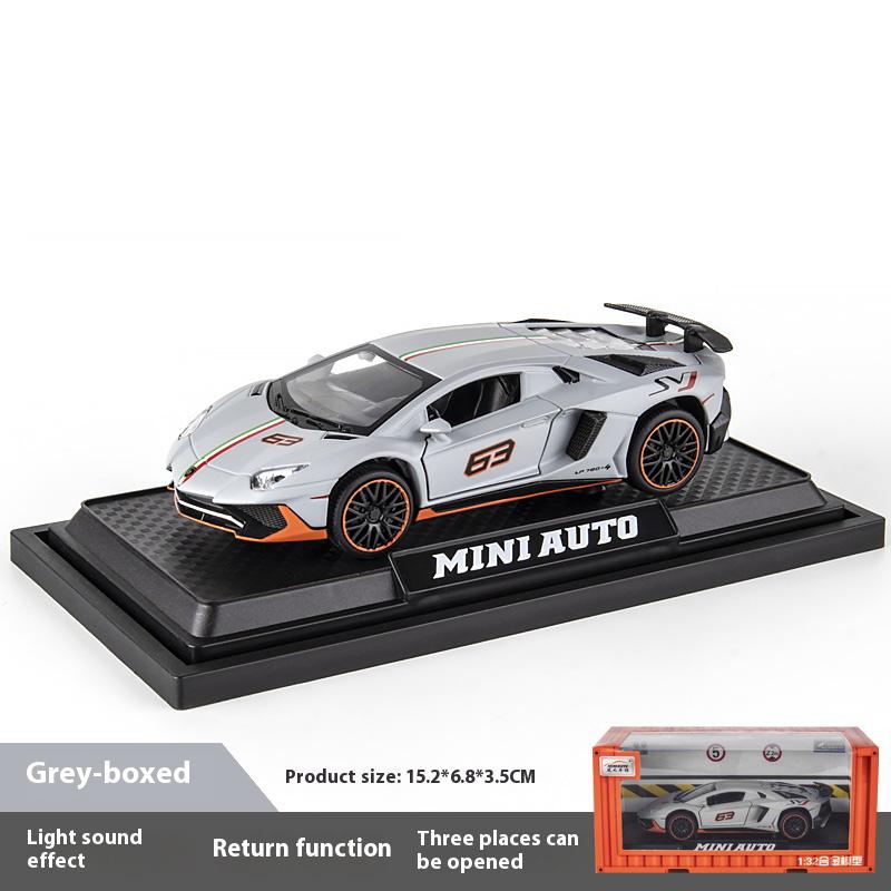 1:32 Lambor Aventador Svj Lp780-4 Sports Car Model Toy With Sound And Lights, Suitable For Birthday Gifts For Kids