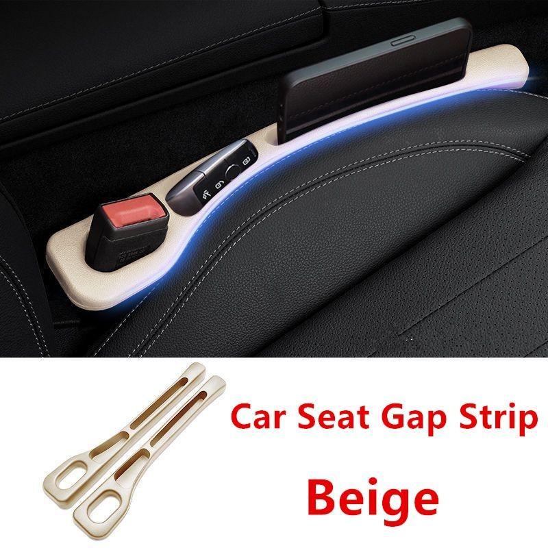 1 paio di strisce di tappi per seggiolini auto universali, cuciture laterali, anti-perdite, decorazione di riempimento, organizer per sedili, stoccaggio interno