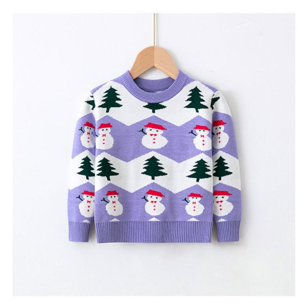 New Children's Christmas Sweater Collection: Girls' and Boys' Autumn/Winter Cartoon Pullover Knitwear