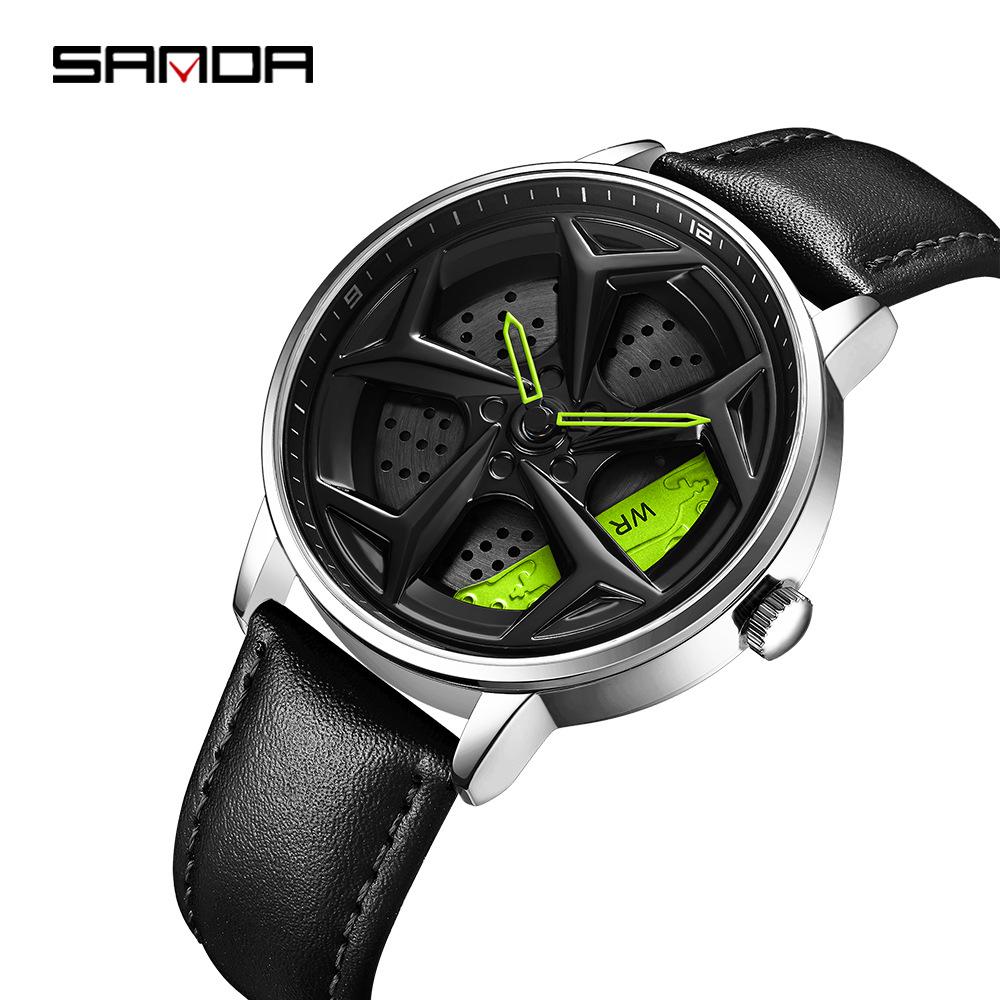 Sanda Meilleure Vente 1088 Montre pour Adolescent: Personnalisé, Cadran Rotatif 3D, Tendance, Quartz Étanche.
