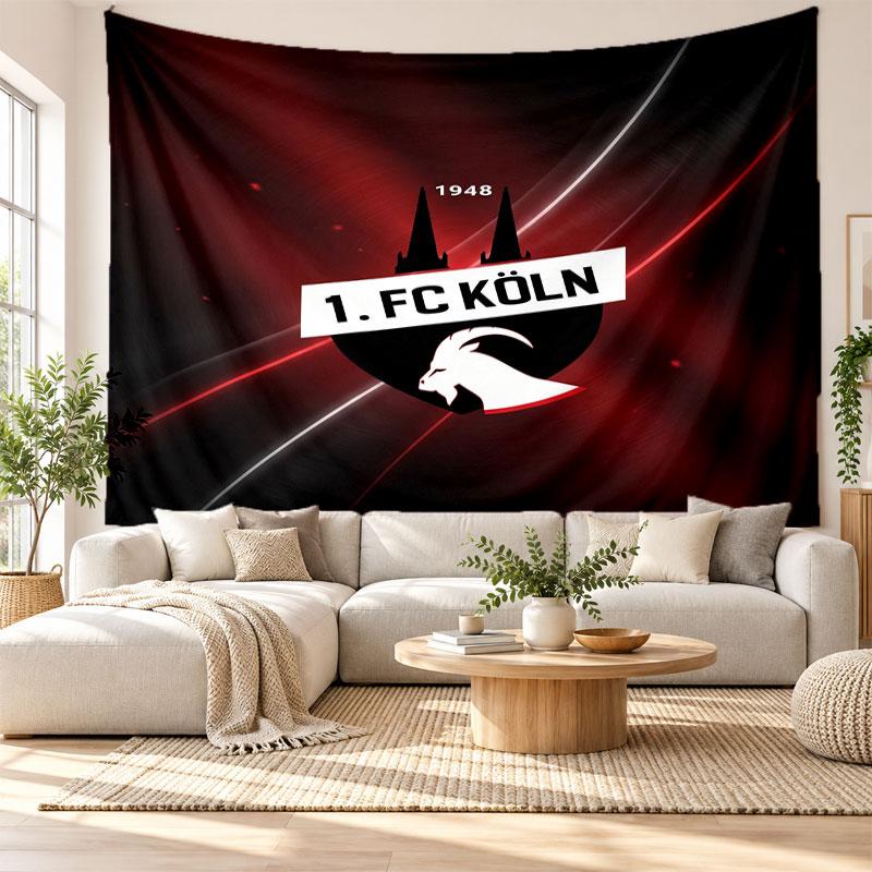 FC Köln Wall Tapestry, Soft Fabric Wall Hanging, Decorative Backdrop For Bedroom Home Wall Art